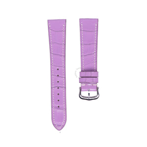 Glossy Lavender Alligator Slim Strap