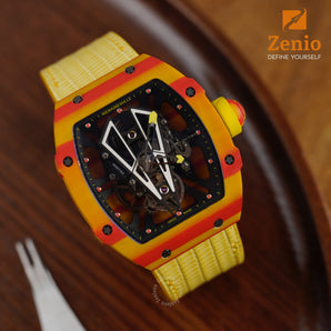 Yellow Lizard Strap For Richard Mille