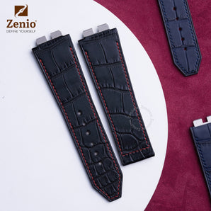 Matte Black Alligator straps for Hublot Bigbang One Click