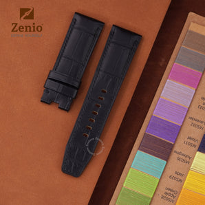 Matte Black Alligator straps for Panerai