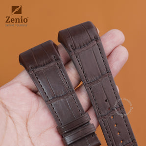 Matte Brown Aligator leather straps for Frank Muller Vanguard V45