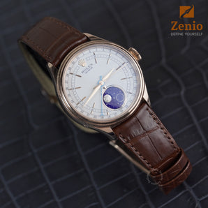 Matte Brown Alligator for Rolex Cellini