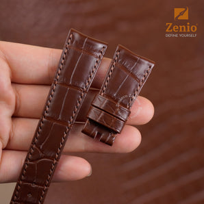 Matte Brown Alligator for Rolex Cellini