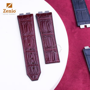Matte Burgundy Alligator straps for Hublot Spirit Bigbang One Click