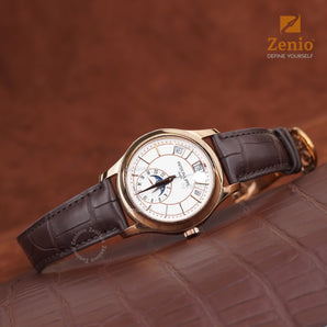 Matte Dark Brown Aligator Strap For Patek Philippe Grand Complication