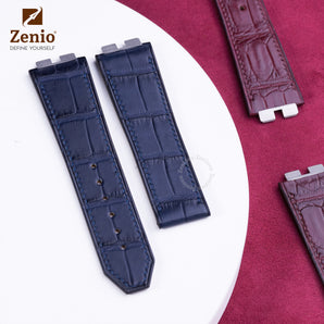 Matte Dark Navy Alligator straps for Hublot Spirit Bigbang One Click