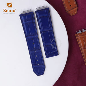 Matte Electric Blue Alligator straps for Hublot Spirit Bigbang One Click