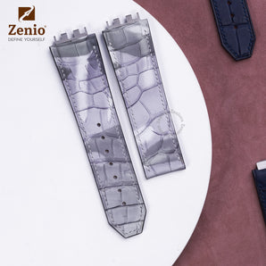 Matte Grey Camo Alligator straps for Hublot Spirit Bigbang One Click