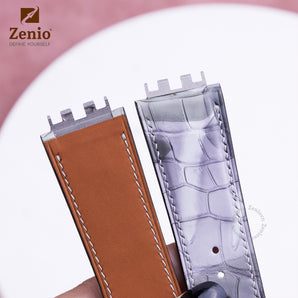 Matte Grey Camo Alligator straps for Hublot Spirit Bigbang One Click