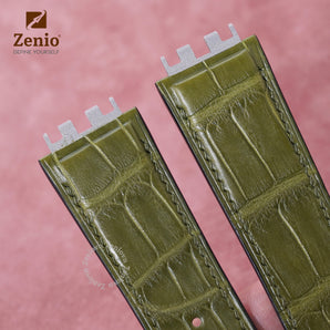 Matte Olive Alligator straps for Hublot Spirit Bigbang One Click