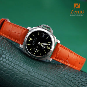 Matte Orange Alligator Straps for Panerai