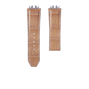 Matte Beige Alligator straps for Hublot Bigbang One Click