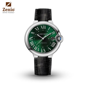 Matte Black Aligator Strap For Cartier Ballon Bleu - New Clasp