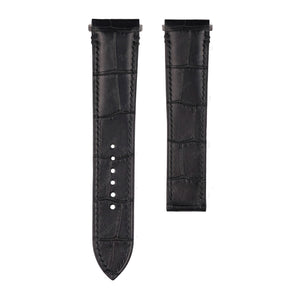 Matte Black Aligator straps for Cartier Santos - Classic clasp