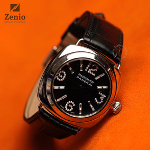 Matte Black Alligator Leather Straps for Panerai Radiomir