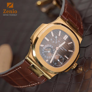 Matte Brown Aligator Strap for Patek Phillipe Nautilus 5711/5712