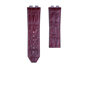 Matte Burgundy Alligator straps for Hublot Bigbang One Click