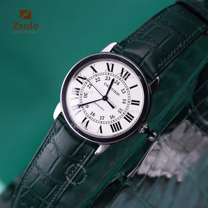 Matte Dark Green Alligator Classic Straps