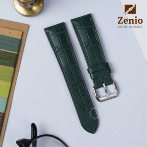 Matte Dark Green Alligator Strap For Patek Philippe Aquanauts