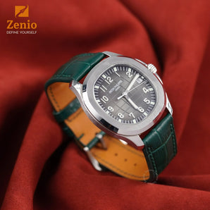 Matte Dark Green Alligator Strap For Patek Philippe Aquanauts