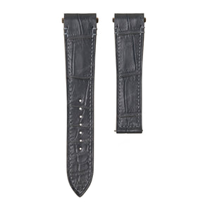Matte Dark Grey Aligator Strap For Cartier Santos - New Clasp
