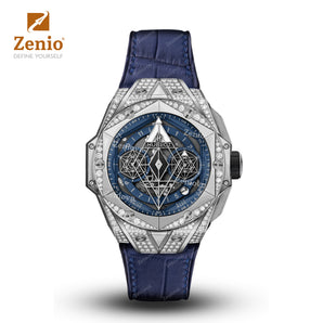 Matte Dark Navy Alligator straps for Hublot Bigbang One Click
