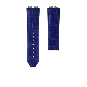 Matte Electric Blue Alligator straps for Hublot Bigbang One Click