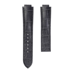 Matte Grey Alligator Strap For Cartier Ballon Bleu - New Clasp