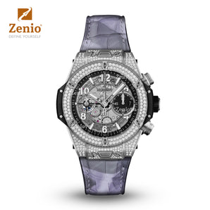 Matte Grey Camo Alligator straps for Hublot Bigbang One Click