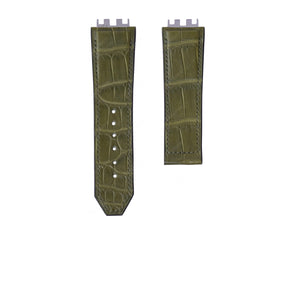 Matte Olive Alligator straps for Hublot Bigbang One Click