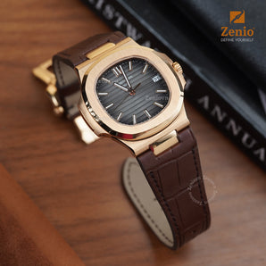 Matte Brown Alligator Strap for Patek Phillipe Nautilus 5711/5712