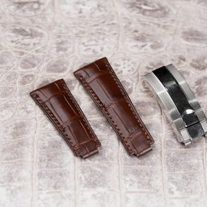 Matte Brown Alligator Strap for Rolex Yatch Master