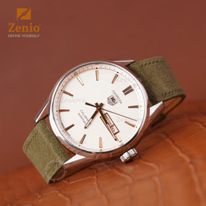 Moss Suede Slim Strap