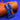 Navy Aligator mix Orange Strap For Omega Seamaster