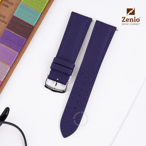 Navy Epsom leather straps for Cartier Tank
