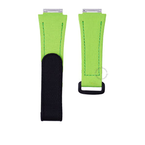 Neon Green Sailcloth Velcro watch straps for Richard Mille