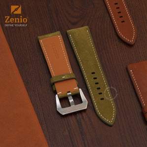 Olive Green Nubuck Leather Straps for Panerai