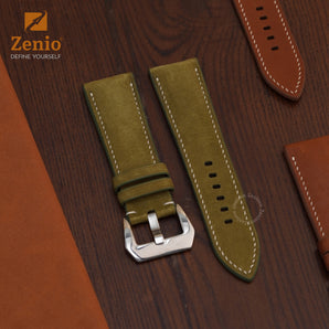 Olive Green Nubuck Leather Straps for Panerai