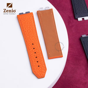 Orange Togo leather straps for Hublot Spirit Bigbang One Click