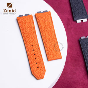 Orange Togo leather straps for Hublot Spirit Bigbang One Click