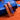 Orange Aligator mix Blue Strap For Omega Seamaster