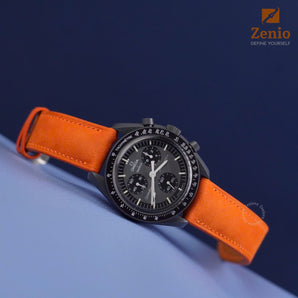 Orange Nubuck Strap For Moonswatch Mission to Mercury