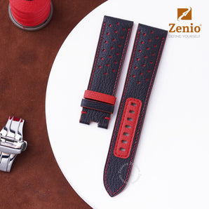 Rally Black mix Red Epsom Leather Straps for Panerai