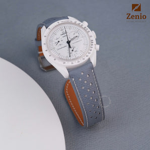 Rally Elephant Grey mix White Moonswatch Moonphase - White  Straps