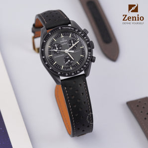 Rally Black mix Grey Strap For Moonswatch Mission to Mercury