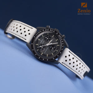Rally White Alran mix Black Strap For Moonswatch Mission to Mercury