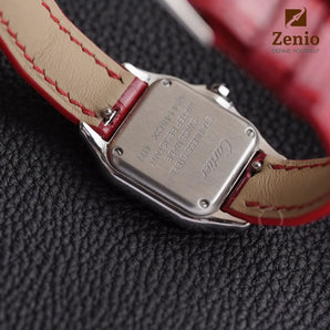 Glossy Cherry Red Alligator Cartier Panthere Straps - Single Clasp