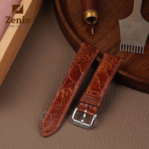 Reddish Brown Ostrich Classic Strap