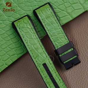 Round Scale Matte Green Aligator Frank Muller Vanguard Straps