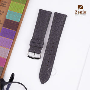 Stone Grey Alliagtor leather straps for Cartier Tank